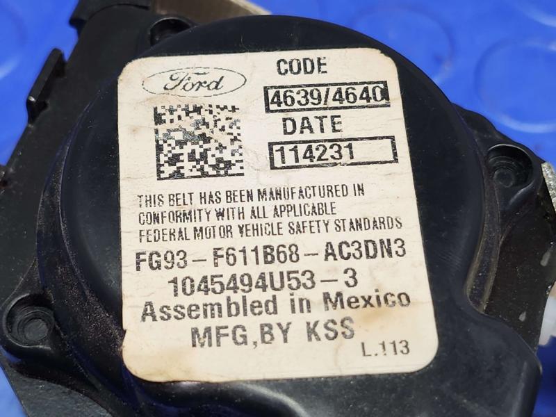 2015 Ford Fusion Rear Seat Belt
