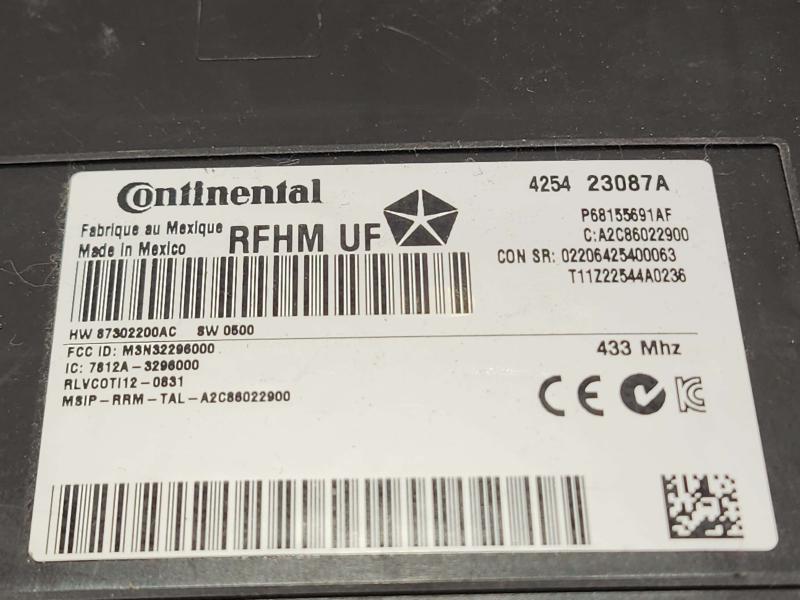 2015-2017 Chrysler 200 Theft Locking Receiver Hub Control Module OEM 68155691AF