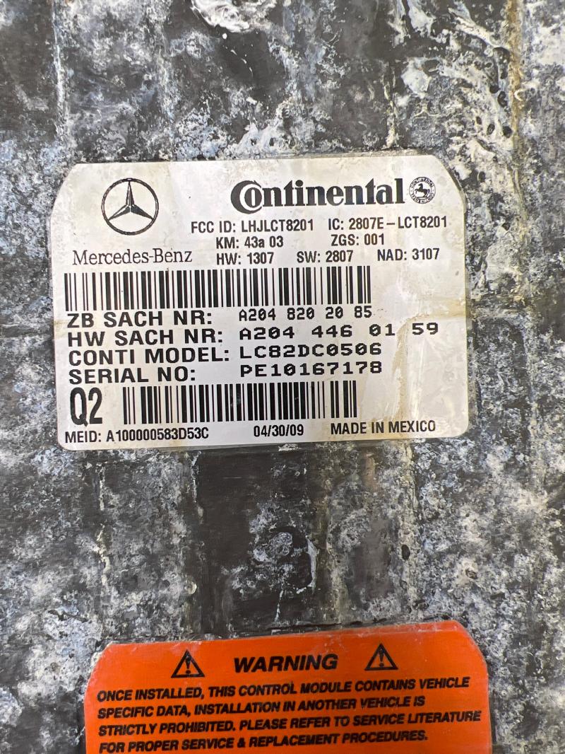 2010 Mercedes E-Class Chassis Brain Box