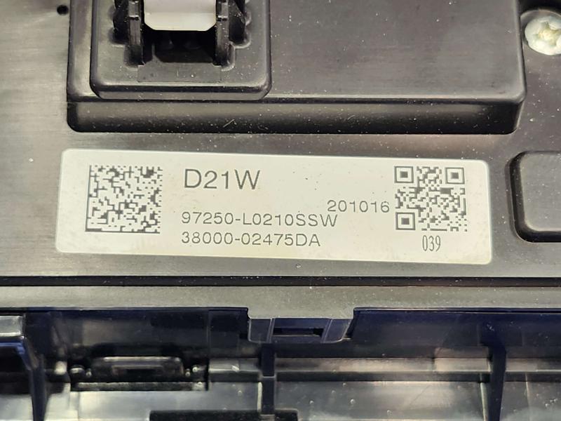 2021 Hyundai Sonata Heater A/C Control