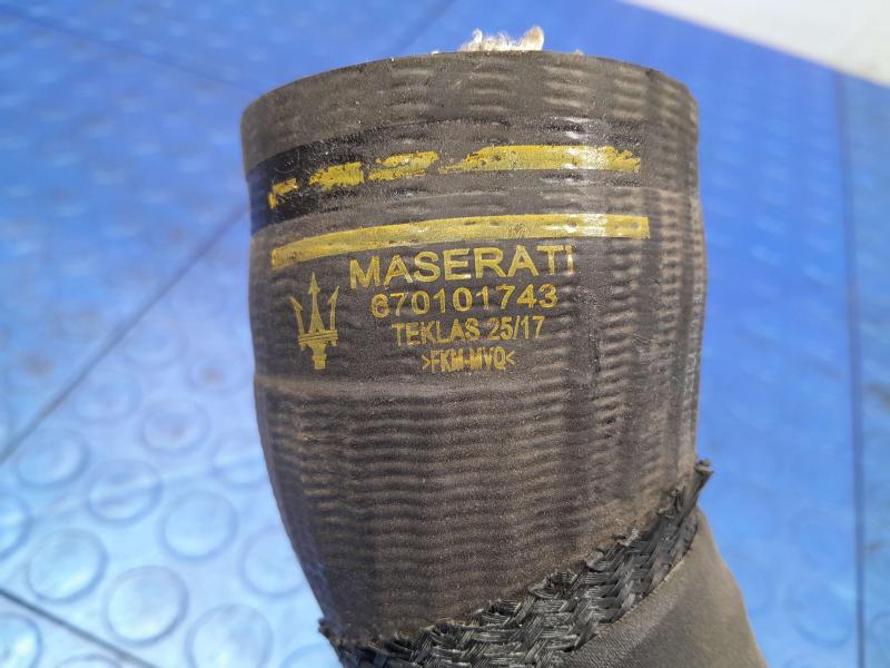 2018 Maserati Ghibli 3.0L Turbo Charge Air Hose Right Side OEM 670101743