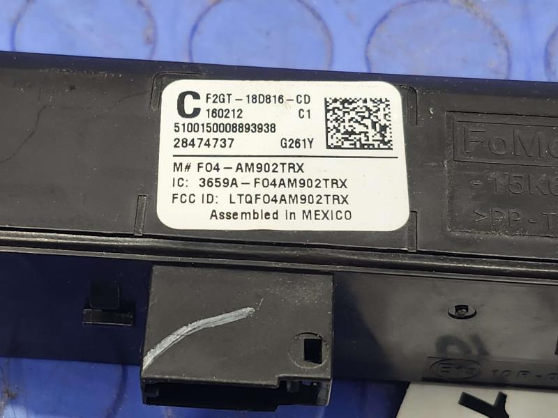 2016 Ford Edge 3.5L Keyless Entry Antenna Receiver Module F2GT18D816CD