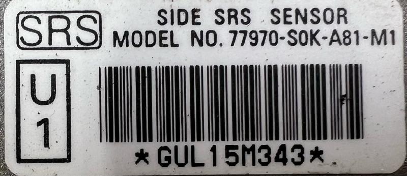 2000 - 2003 Acura TL Side Impact Sensor Left or Right Side OEM 77970-SOK-A81,LH