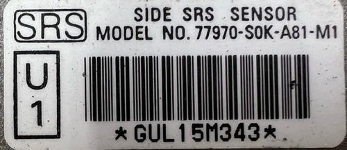 2000 - 2003 Acura TL Side Impact Sensor Left or Right Side OEM 77970-SOK-A81,LH