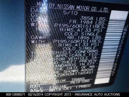 2010 Nissan Cube Audio & Visual Equip.(Radio)