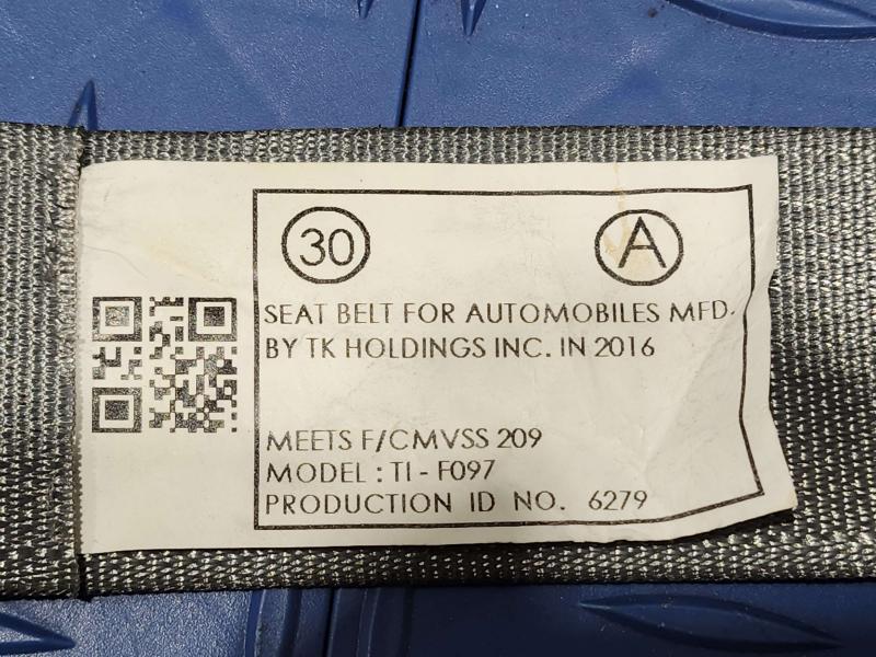 2017 Toyota Corolla Rear Seat Belt