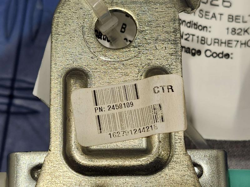 2017 Toyota Corolla Rear Seat Belt