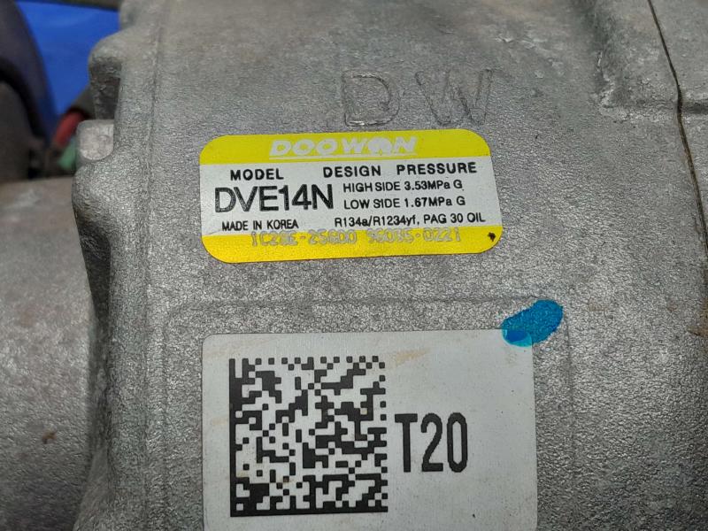 2020-2022 Kia Soul 2.0L AC Compressor Assembly Genuine OEM Part 97701K0200