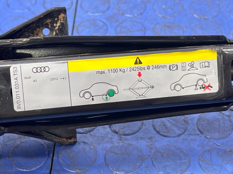2015-2020 Audi A3 Spare Tire Tools Jack Kit with Bag Genuine OEM 8V0011031B
