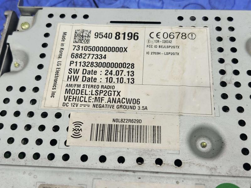2014 Chevrolet Spark Audio & Visual Equip.(Radio)