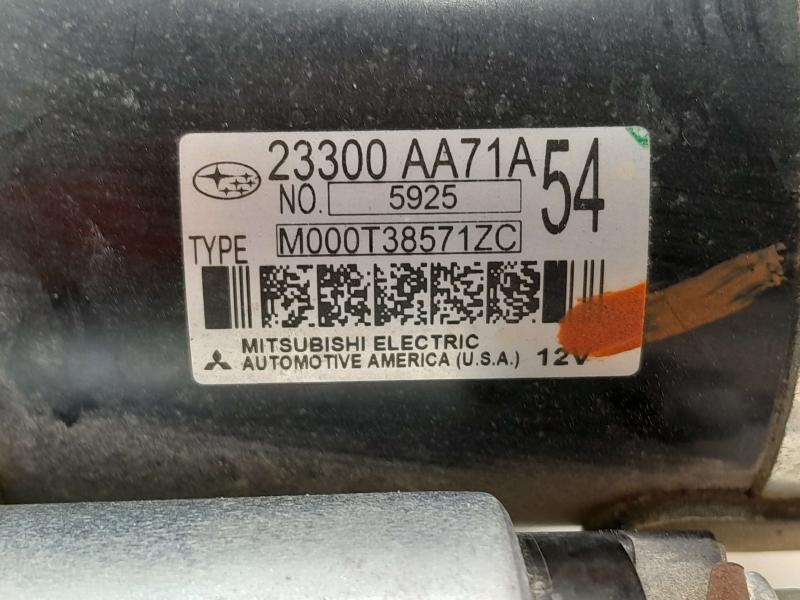 2015 - 2019 Subaru Outback 2.5L CVT Starter Motor Assembly OEM 23300AA71A