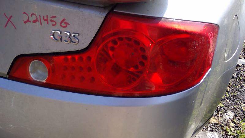 2005 Infiniti G35 Tail Light Assembly