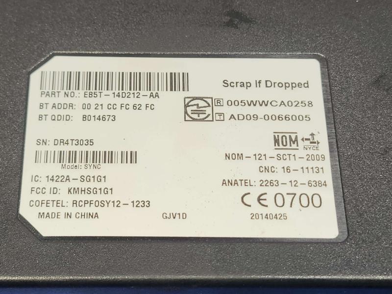 2014 Ford Focus Chassis Brain Box