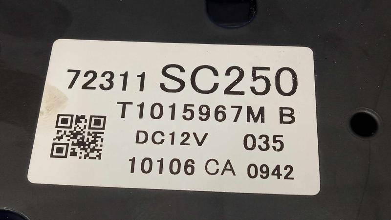 2011 Subaru Forester Heater A/C Control