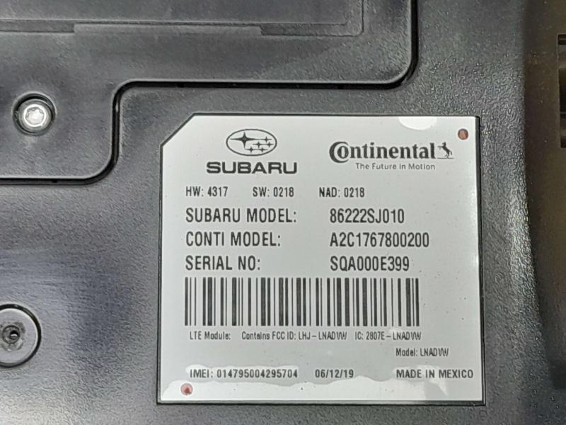 2019 Subaru Forester Chassis Brain Box