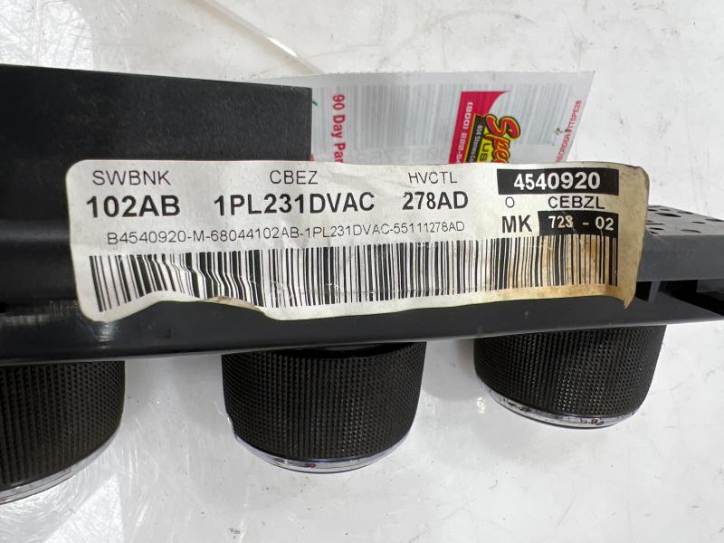 2012 Jeep Patriot Heater A/C Control