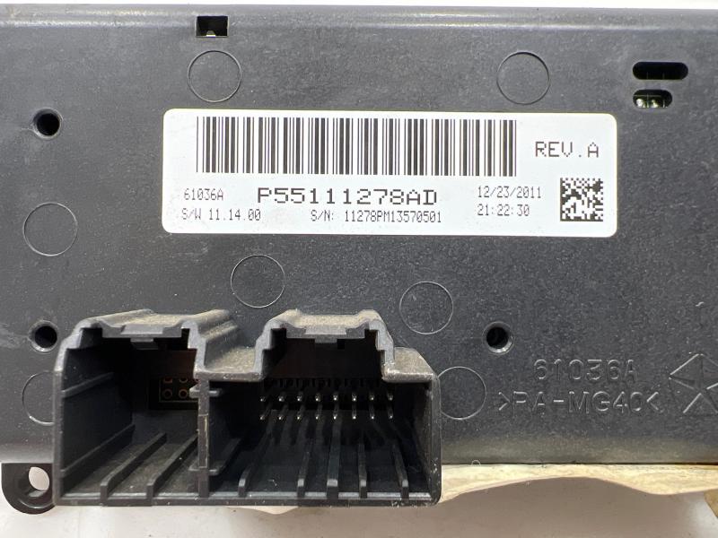 2012 Jeep Patriot Heater A/C Control