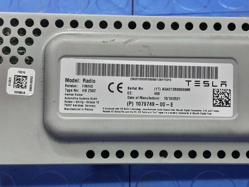 2017-2023 Tesla Model 3 Radio Receiver Tuner Module Genuine OEM 1079749-00-E