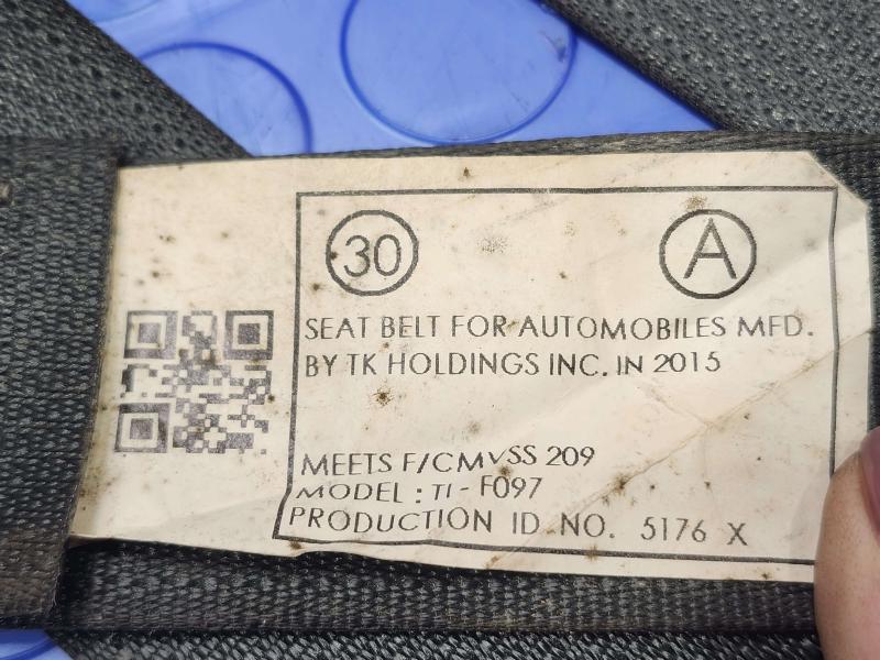 2015 Toyota Corolla Rear Seat Belt