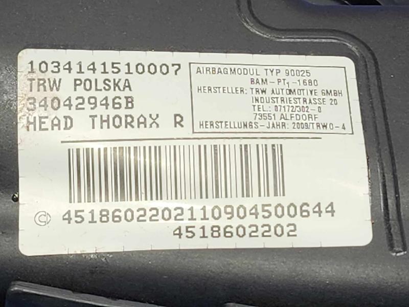 2009 Smart Fortwo Air Bag