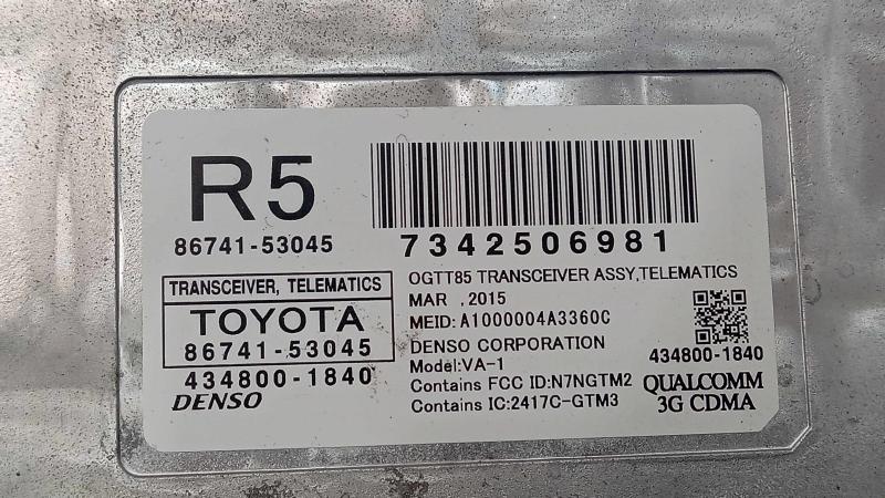 2013-2015 Lexus ES300H ES350 Telematics Receiver Control Module OEM 8674153045