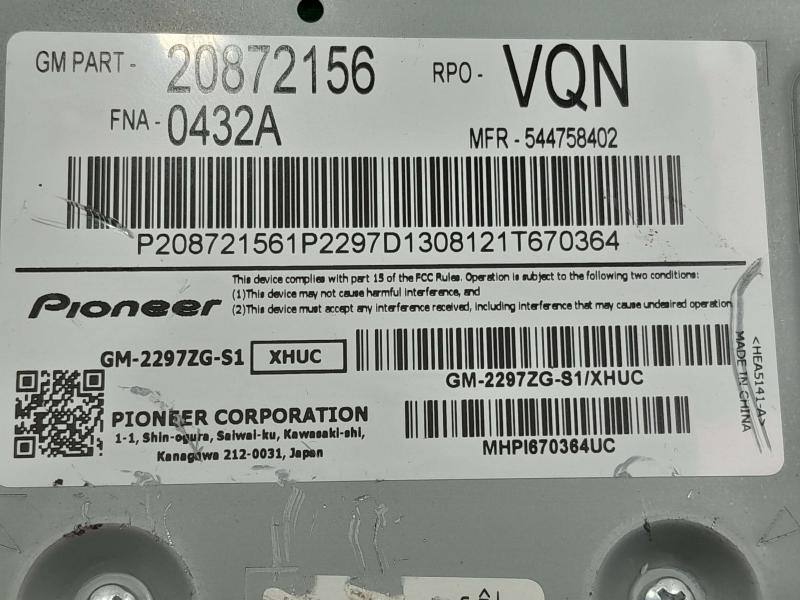 2014 Chevrolet Equinox Audio & Visual Equip.(Radio)