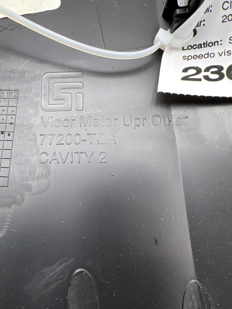 2016-2020 Honda Civic OEM Instrument Dash Panel Speedometer Cover Trim Panel 77200TBA