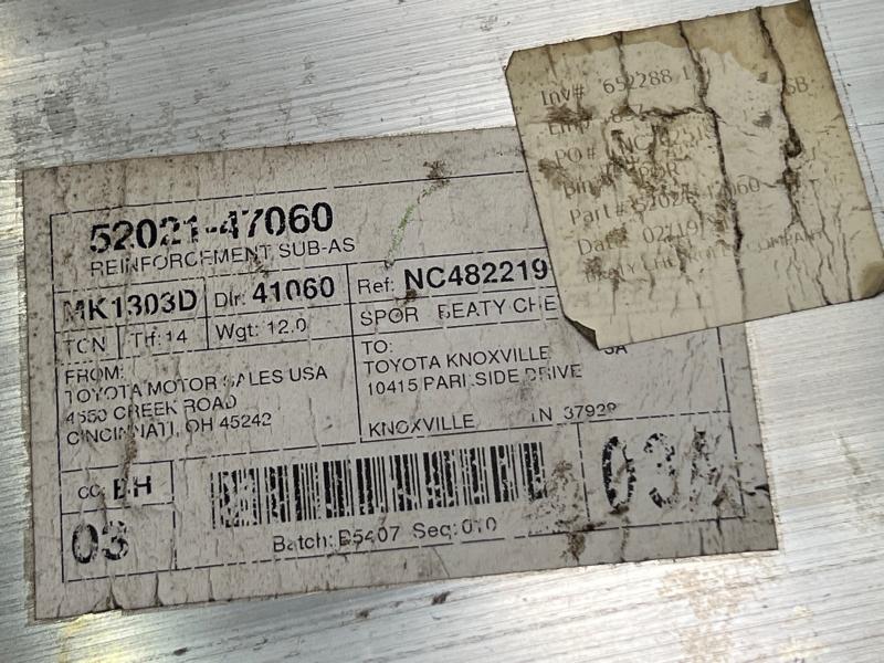 2013-2014 Toyota Prius V Front Bumper Impact Bar Reinforcement OEM 5202147060