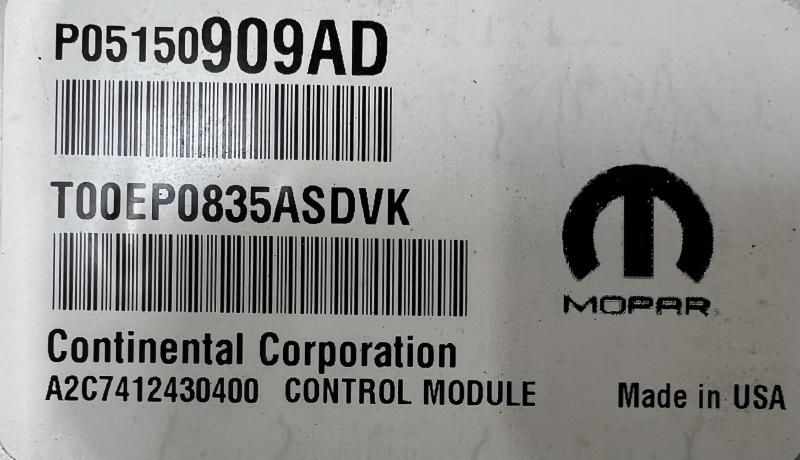 2015 Dodge Dart Engine/Motor Brain Box
