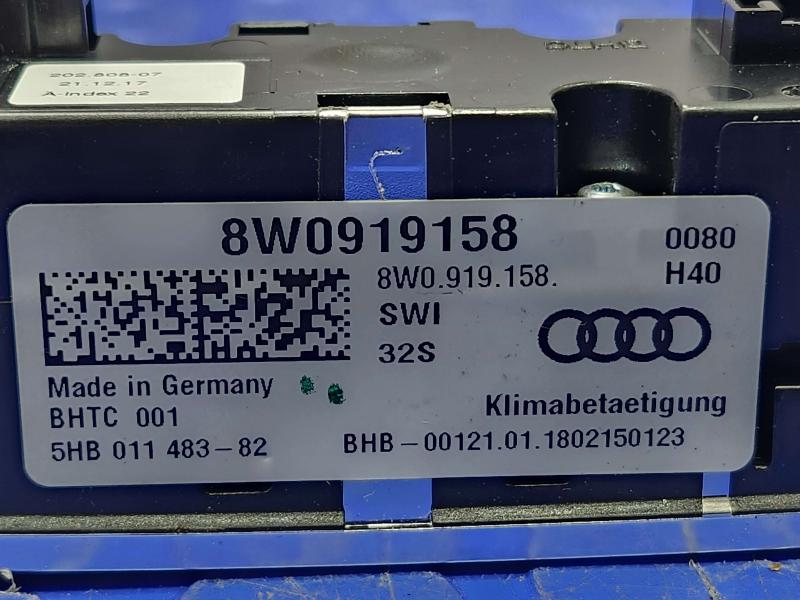 2018 Audi A4 Heater A/C Control