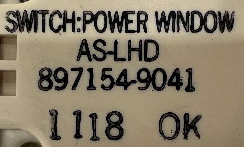 2001 Isuzu Trooper Door Switch Front