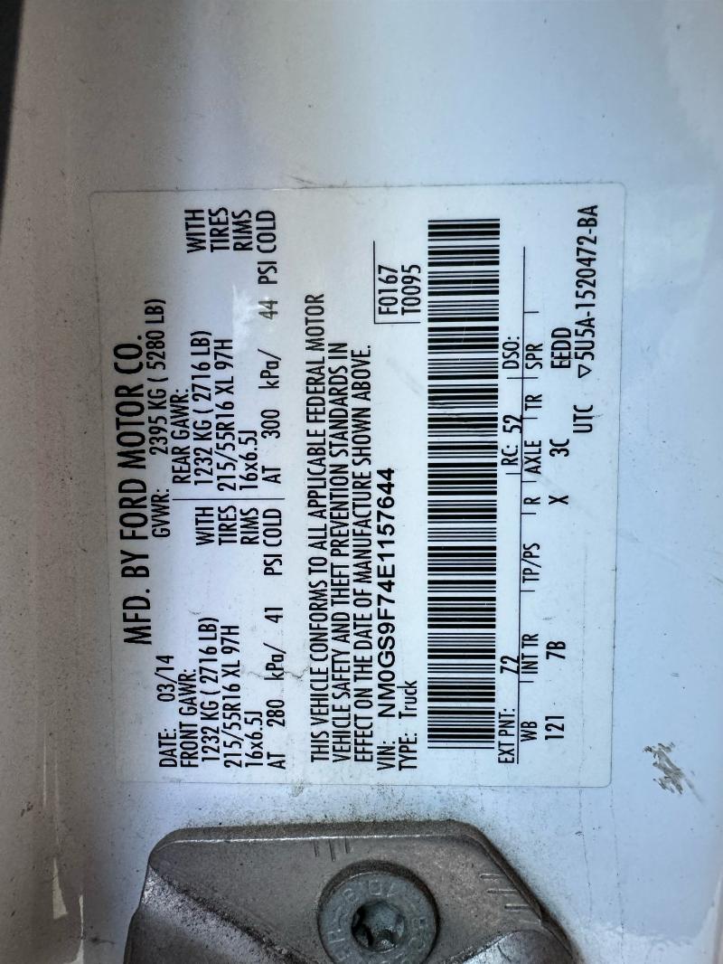 2014 Ford Transit Connect Air Cond. Evaporator