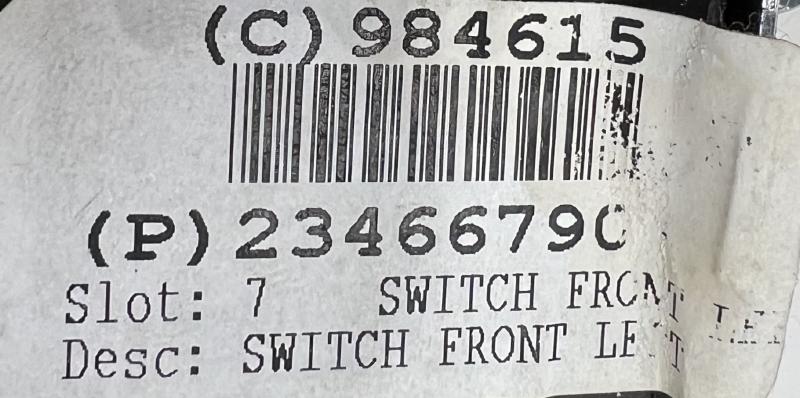 2016 Chevrolet Impala Door Switch Front