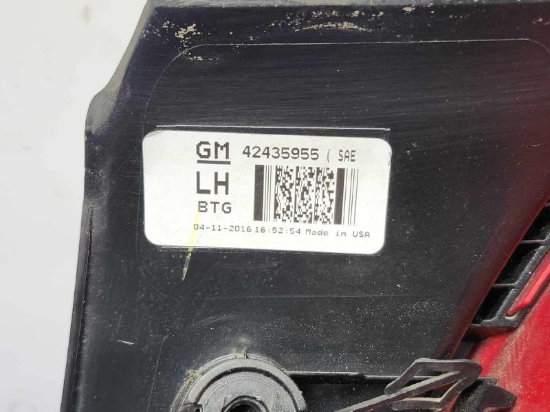 2016 Chevrolet Trax Tail Light Assembly