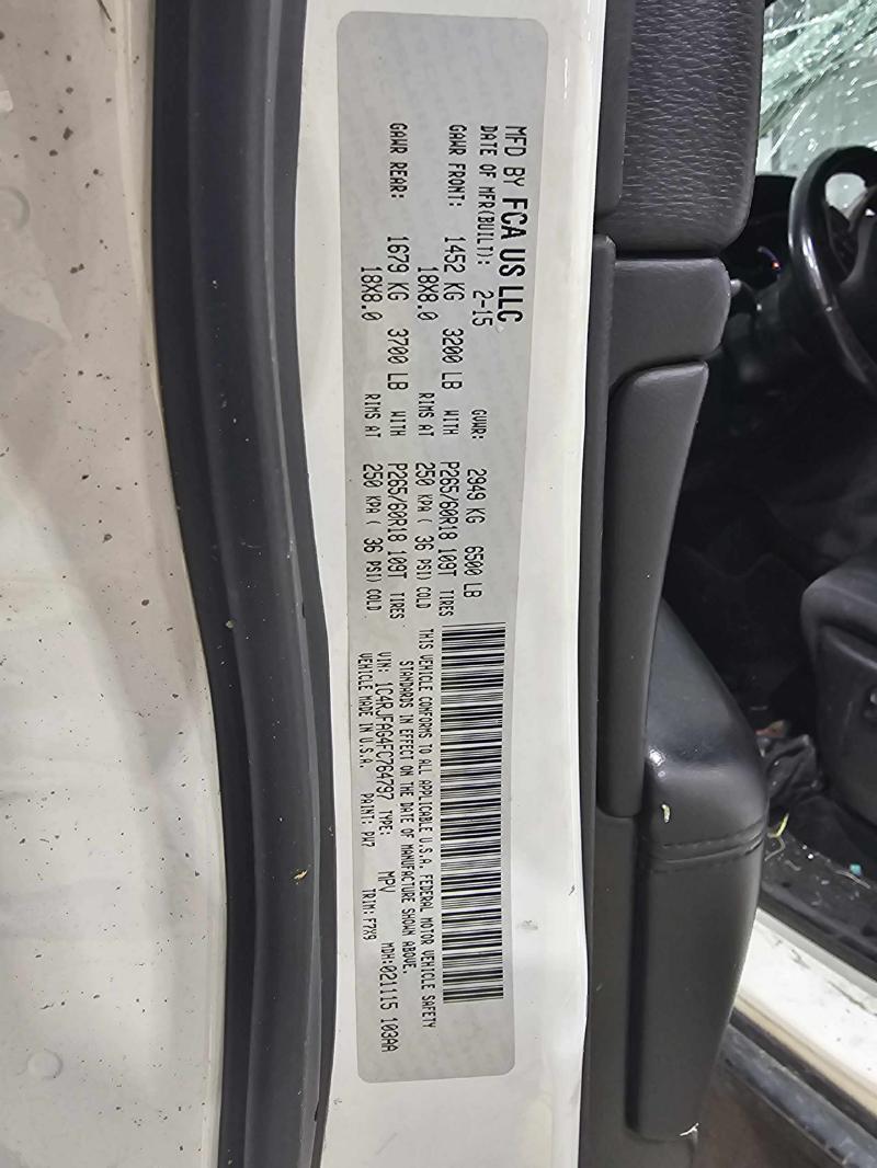 2015 Jeep Grand Cherokee Air Bag