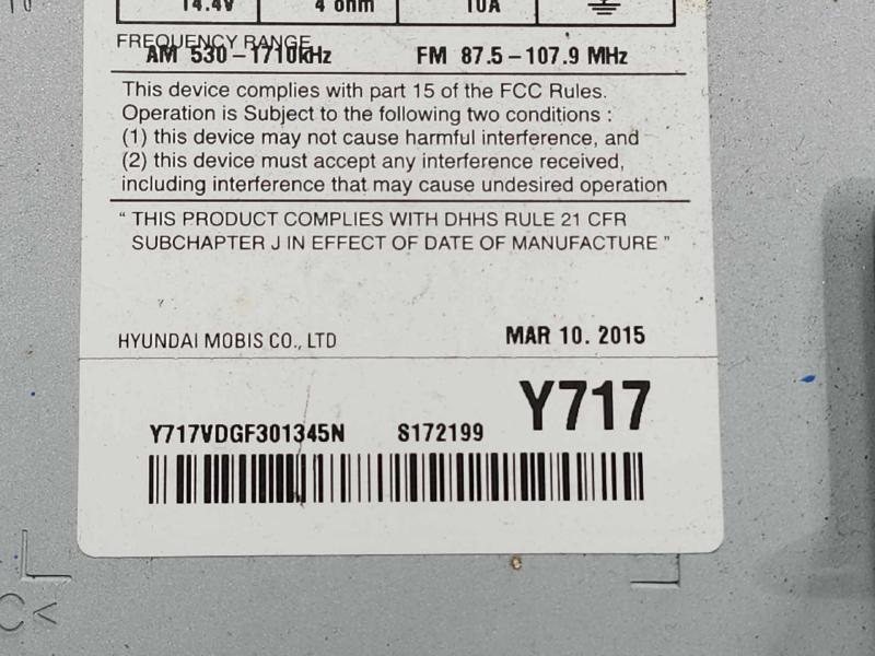 2015 Kia Forte Audio & Visual Equip.(Radio)