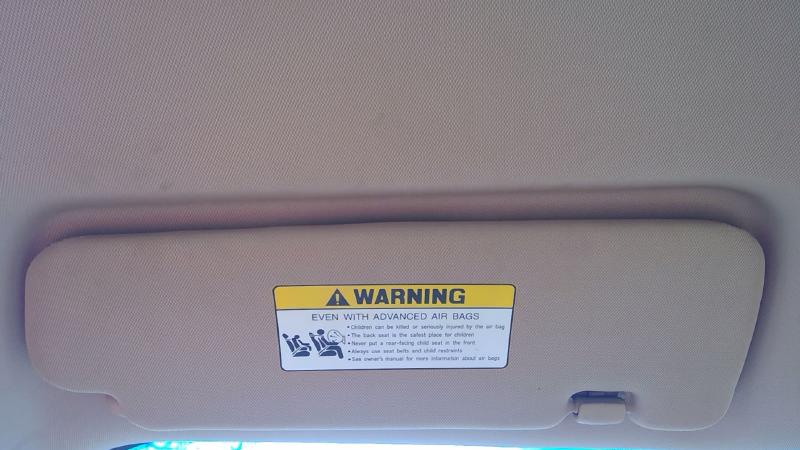 2011 - 2014 Hyundai Sonata Sun Visor Tan LH Driver Side OEM 852014R021YDA