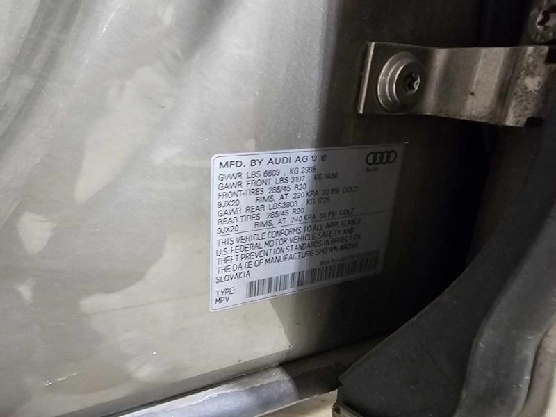 2017 Audi Q7 Air Cond. Evaporator