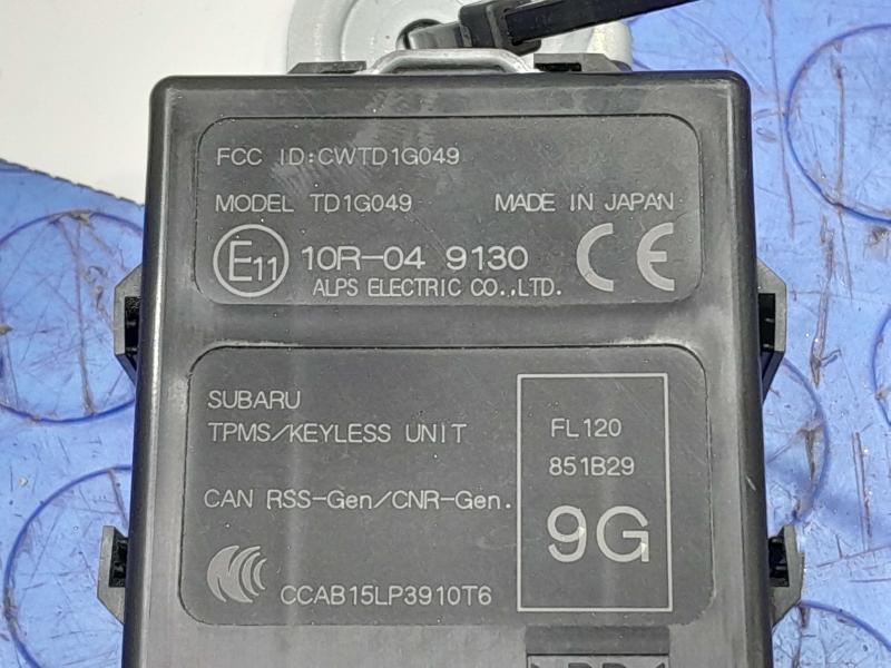 2019 Subaru Crosstrek Keyless Entry Unit Control Module OEM 88035FL120