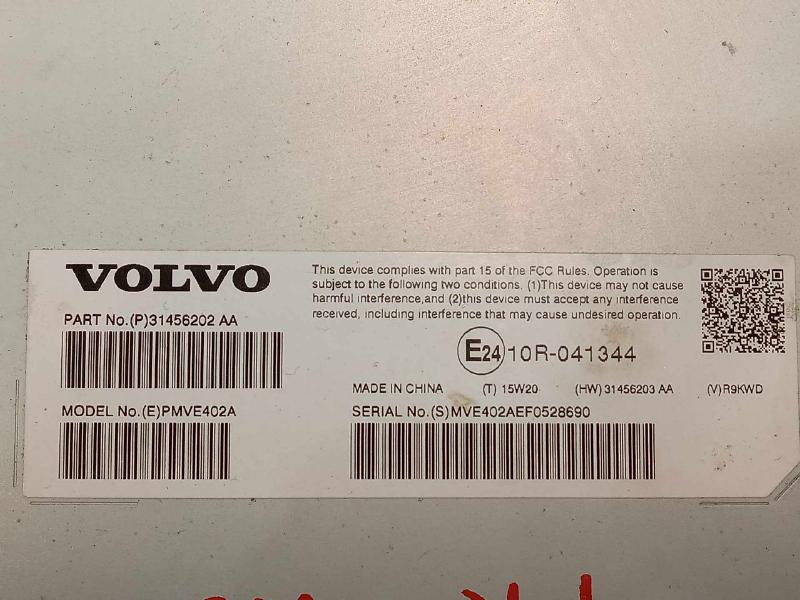 2016-2022 Volvo XC90 Radio Amplifier Booster Module OEM 31456202