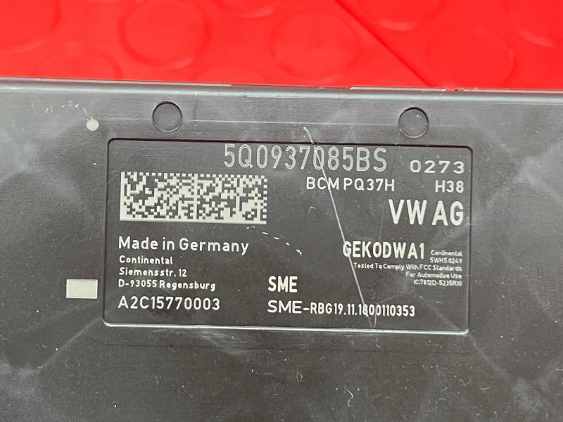 2019 Audi A3 Onboard Supply Control Module BCM OEM 5Q0937085BS