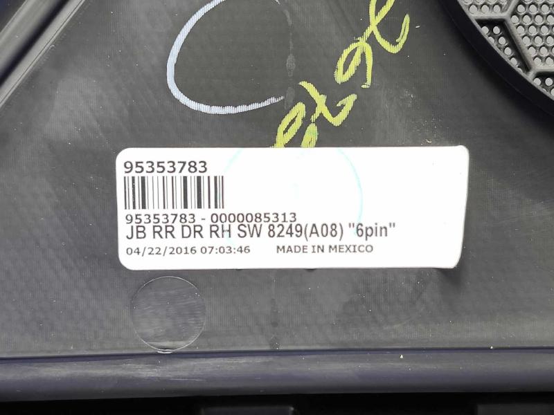 2016 Chevrolet Trax Rear Door Trim Panel