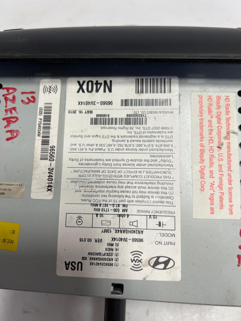 2013 Hyundai Azera Audio & Visual Equip.(Radio)