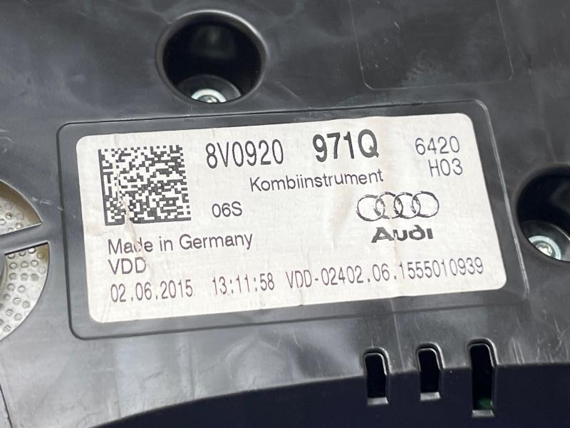 2016 Audi A3 Instrument Cluster Speedometer Genuine OEM Part 8V0920971Q