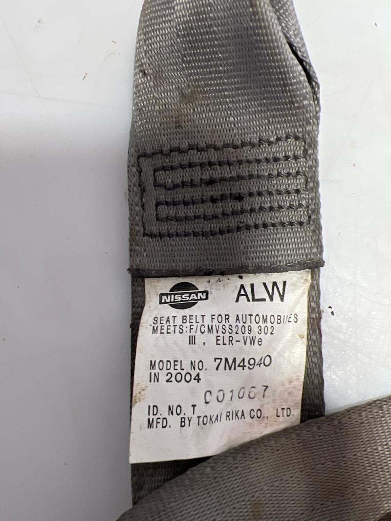2005 Infiniti G35 Rear Seat Belt