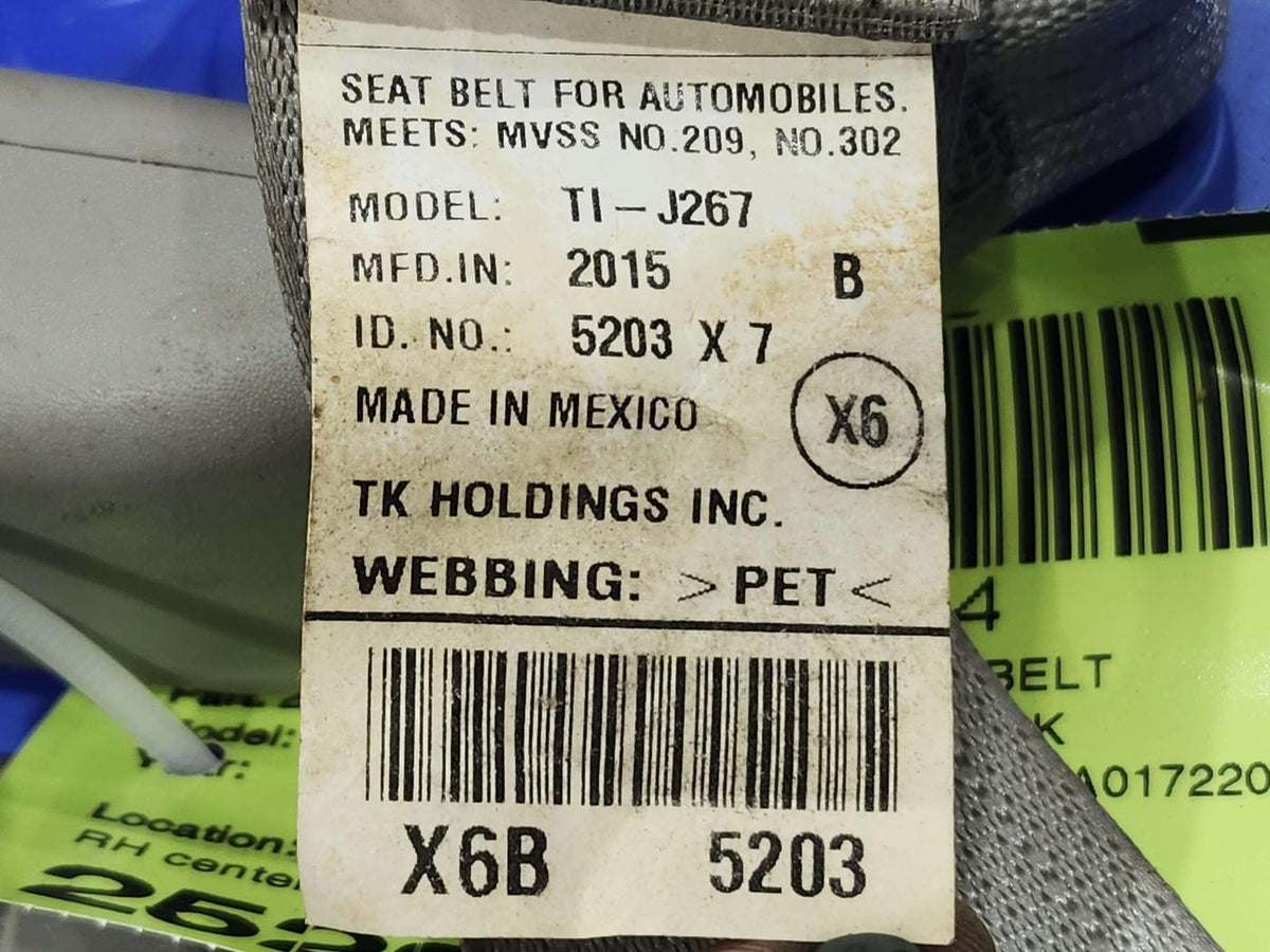 2016 Acura ILX Rear Seat Belt