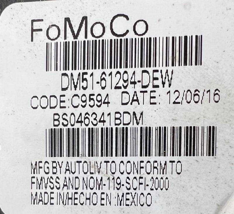 2013 - 2018 Ford Focus Front Seat Belt Retractor w/ Pretensioner RH Passenger Side Black OEM DM5Z54611B08DB