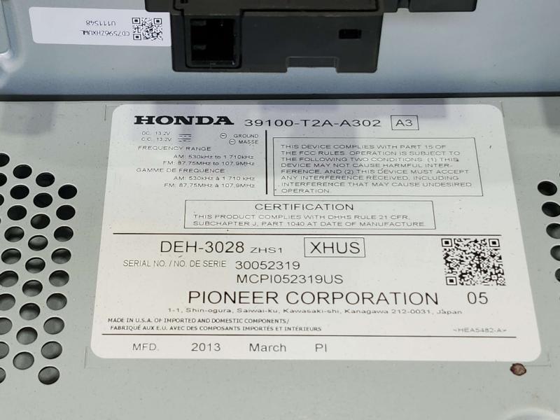 2013 Honda Accord Audio & Visual Equip.(Radio)