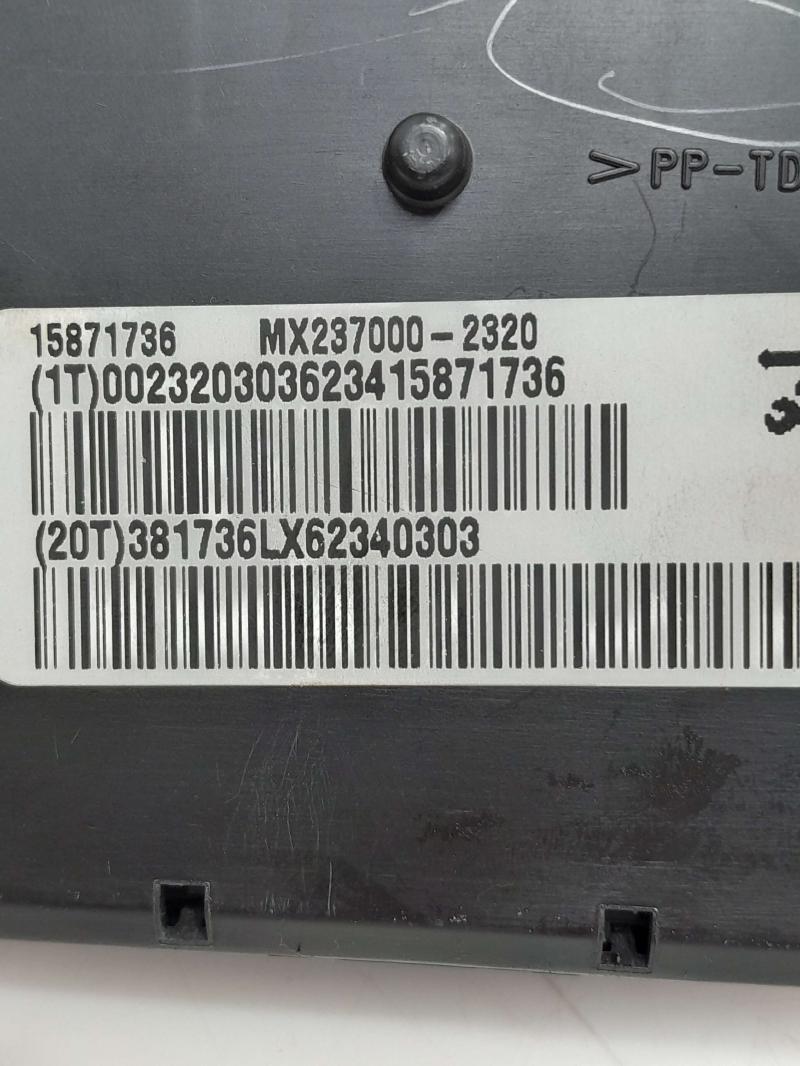 2006-2011 Cadillac DTS Rear Auxiliay Temperature Climate Controls - Gray OEM 15831736