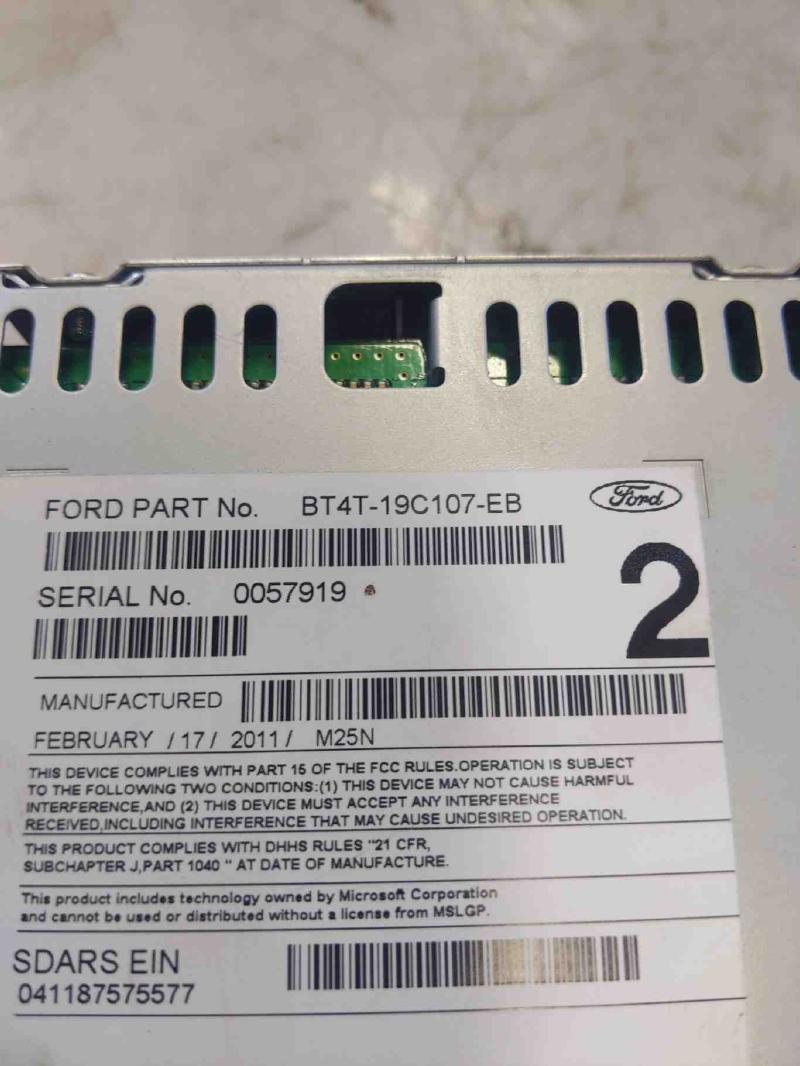 2011 Ford Edge Audio & Visual Equip.(Radio)
